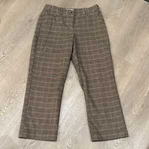 LL BEAN vintage classic fit straight leg flannel trousers size 6P